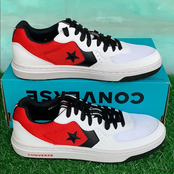 CONVERSE RIVAL OX WHITE/UNIVERSITY RED/BLACK WMNS - Picture 2 of 16